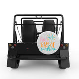 LITTLE RAY OF SUNSHINE WHITE CARBON FIBER TIRE COVER FOR MOKE