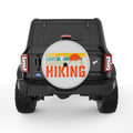 LIVE LOVE LAUGH HIKING SILVER CARBON FIBER TIRE COVER
