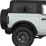 LOTUS BUDDHA QUARTER WINDOW DECAL FITS 2021+ FORD BRONCO 2 DOOR HARD TOP