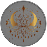 LOTUS MOON AND STARS SILVER CARBON FIBER TIRE COVER