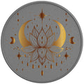 LOTUS MOON AND STARS SILVER CARBON FIBER TIRE COVER