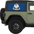 LOUISIANA STATE FLAG QUARTER WINDOW DECAL FITS 2011-2018 JEEP WRANGLER 2 DOOR HARD TOP JK