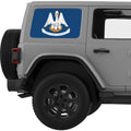 LOUISIANA STATE FLAG QUARTER WINDOW DECAL FITS 2011-2018 JEEP WRANGLER 4 DOOR HARD TOP JKU