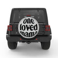 LOVED MAMA WHITE TIRE COVER