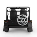 LOVED MAMA SILVER CARBON FIBER TIRE COVER FOR MOKE