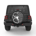 LOVE DOES NOT DISHONOR OTHERS PEARL  WHITE CARBON FIBER TIRE COVER