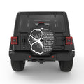 LOVE DOES NOT DISHONOR OTHERS BLACK CARBON FIBER TIRE COVER