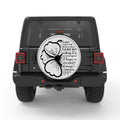 LOVE DOES NOT DISHONOR OTHERS BLACK TIRE COVER