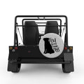 LOVE HAS FOUR PAWS SILVER CARBON FIBER TIRE COVER FOR MOKE