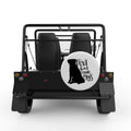 LOVE HAS FOUR PAWS WHITE CARBON FIBER TIRE COVER FOR MOKE