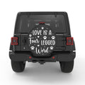 LOVE IS A FOUR LEGGED WORD PEARL  WHITE CARBON FIBER TIRE COVER