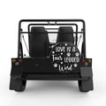 LOVE IS A FOUR LEGGED WORD BLACK TIRE COVER FOR MOKE