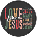 LOVE LIKE JESUS BLACK CARBON FIBER TIRE COVER