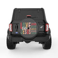 LOVE LIKE JESUS BLACK CARBON FIBER TIRE COVER