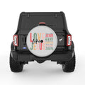 LOVE LIKE JESUS SILVER CARBON FIBER TIRE COVER