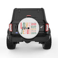 LOVE LIKE JESUS PEARL  WHITE CARBON FIBER TIRE COVER