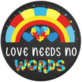 LOVE NEEDS NO WORDS BLACK TIRE COVER