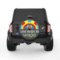 LOVE NEEDS NO WORDS BLACK CARBON FIBER TIRE COVER