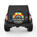 LOVE NEEDS NO WORDS BLACK TIRE COVER