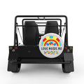 LOVE NEEDS NO WORDS WHITE CARBON FIBER TIRE COVER FOR MOKE