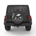 LOVE NEVER FAILS BLACK CARBON FIBER TIRE COVER