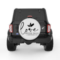 LOVE NEVER FAILS PEARL  WHITE CARBON FIBER TIRE COVER