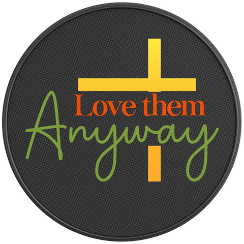 LOVE THEM ANYWAY BLACK CARBON FIBER TIRE COVER