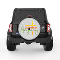LOVE THEM ANYWAY SILVER CARBON FIBER TIRE COVER
