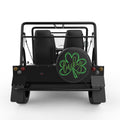 LUCKY CLOVER BLACK CARBON FIBER TIRE COVER FOR MOKE