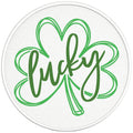 LUCKY CLOVER PEARL  WHITE CARBON FIBER TIRE COVER
