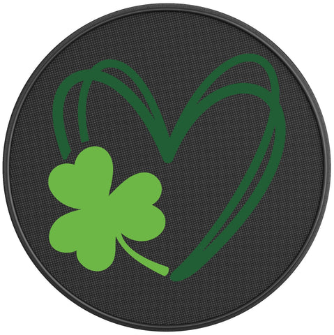 LUCKY HEART BLACK CARBON FIBER TIRE COVER
