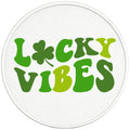 LUCKY VIBES THREE LEAVE CLOVER BLACK TIRE COVER