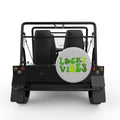 LUCKY VIBES THREE LEAVE CLOVER SILVER CARBON FIBER TIRE COVER FOR MOKE