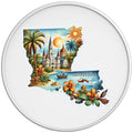 LUISIANA WHITE TIRE COVER