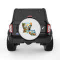 LUISIANA PEARL  WHITE CARBON FIBER TIRE COVER