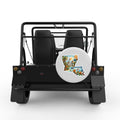 LUISIANA WHITE CARBON FIBER TIRE COVER FOR MOKE