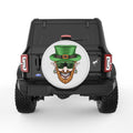 LEPRECHAUN WITH PIERCING PEARL  WHITE CARBON FIBER TIRE COVER