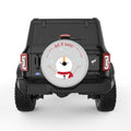 LET IT SNOW SILVER CARBON FIBER TIRE COVER