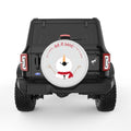 LET IT SNOW PEARL  WHITE CARBON FIBER TIRE COVER
