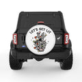 LETS GET LIT CHRISTMAS WHITE TIRE COVER