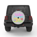 LIFE IS A BEACH ENJOY THE WAVES WHITE TIRE COVER