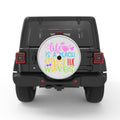 LIFE IS A BEACH ENJOY THE WAVES SILVER CARBON FIBER TIRE COVER