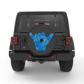 LIFE IS ALWAYS BETTER AT THE BEACH BLACK CARBON FIBER TIRE COVER
