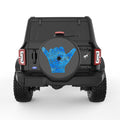 LIFE IS ALWAYS BETTER AT THE BEACH BLACK CARBON FIBER TIRE COVER
