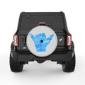 LIFE IS ALWAYS BETTER AT THE BEACH SILVER CARBON FIBER TIRE COVER