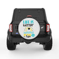 LIFE IS BETTER AT THE LAKE PEARL  WHITE CARBON FIBER TIRE COVER