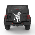 LIFE IS BETTER WITH DOGS PEARL  WHITE CARBON FIBER TIRE COVER
