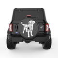 LIFE IS BETTER WITH DOGS BLACK CARBON FIBER TIRE COVER