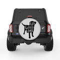LIFE IS BETTER WITH DOGS SILVER CARBON FIBER TIRE COVER