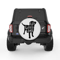 LIFE IS BETTER WITH DOGS PEARL  WHITE CARBON FIBER TIRE COVER